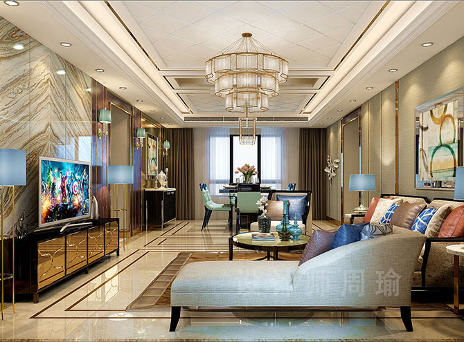 中国模特干骚屄世纪江尚三室两厅168平装修设计效果欣赏